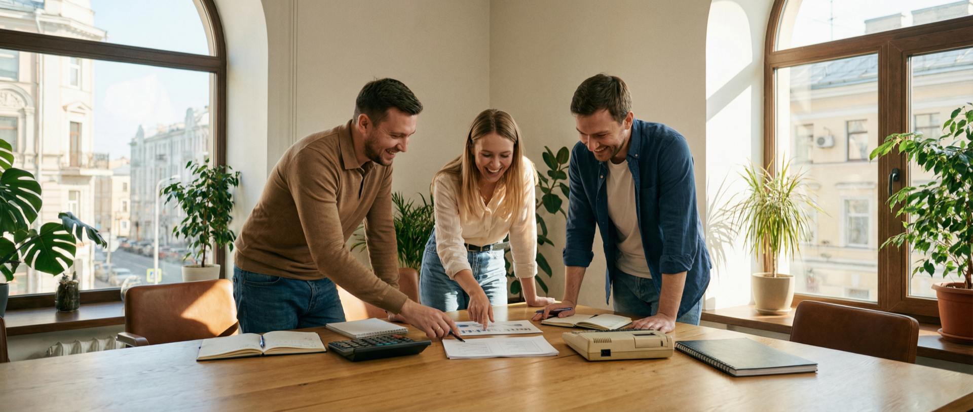 Команда обсуждает стратегию